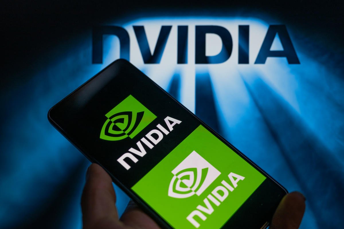 Nvidia logo on chip display