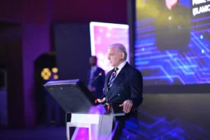 PM Shehbaz Sharif speaking at AI investment summit