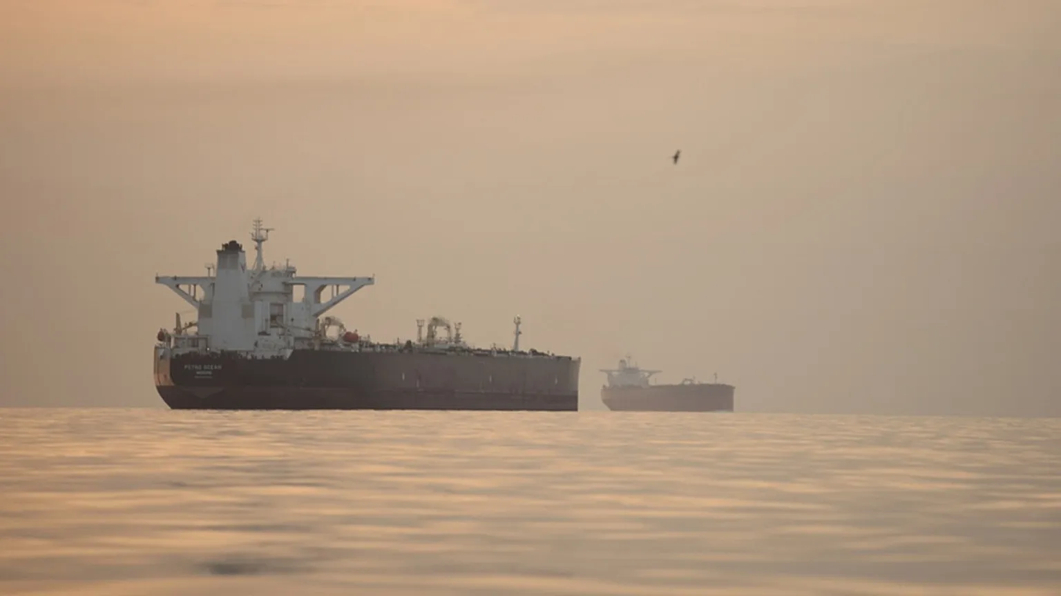 Cargo ship at sea near Hormuz