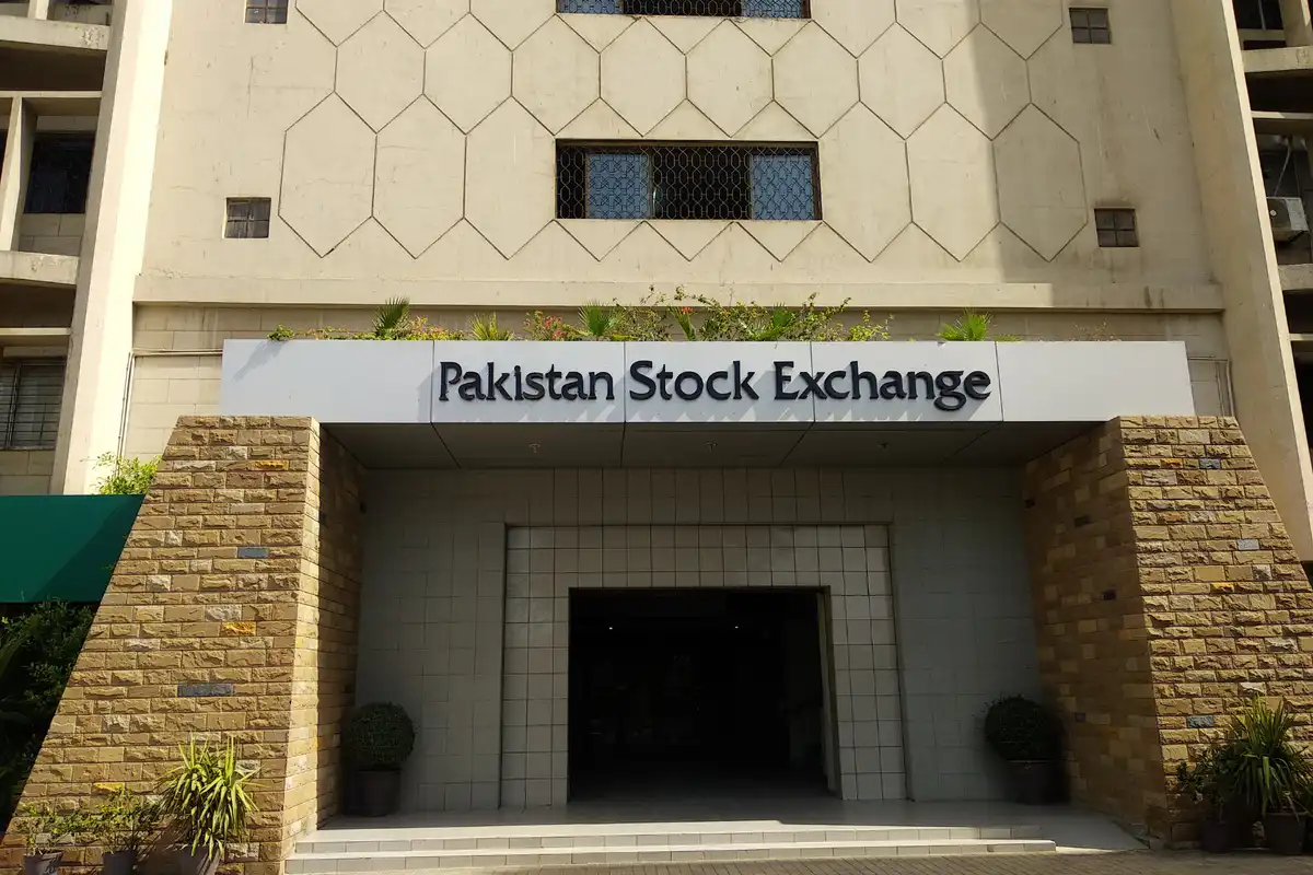 Pakistan Stock Exchange building exterior in Karachi