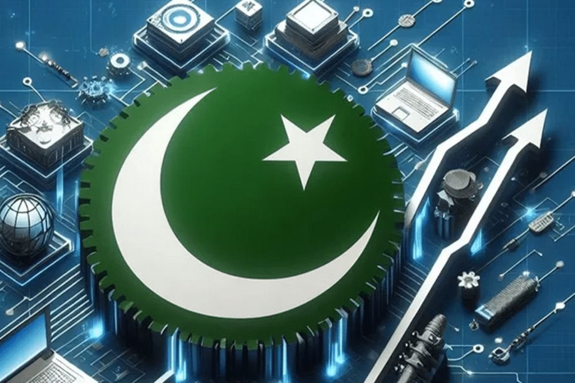 Pakistan flag representing IT export growth