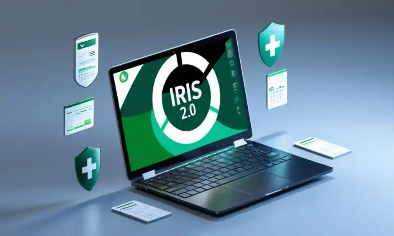 Digital tax portal on tablet screen